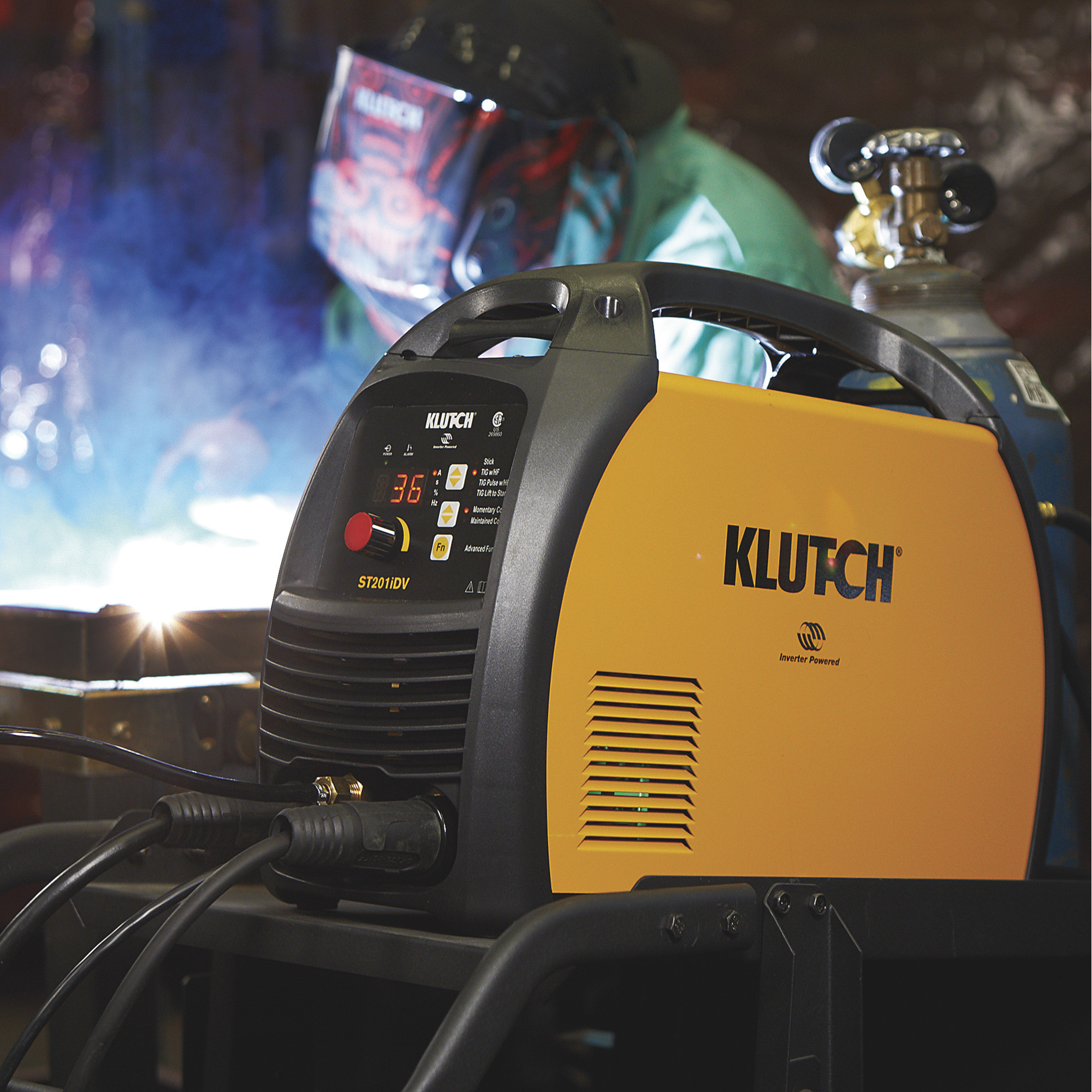Klutch ST201iDV Dual Voltage DC Arc Welder with TIG Function